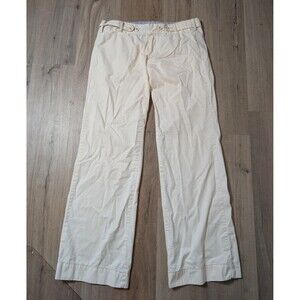 Anthropologie G1 Size 10 Pants Straight Leg Casual Cream Preppy Minimalist Rare